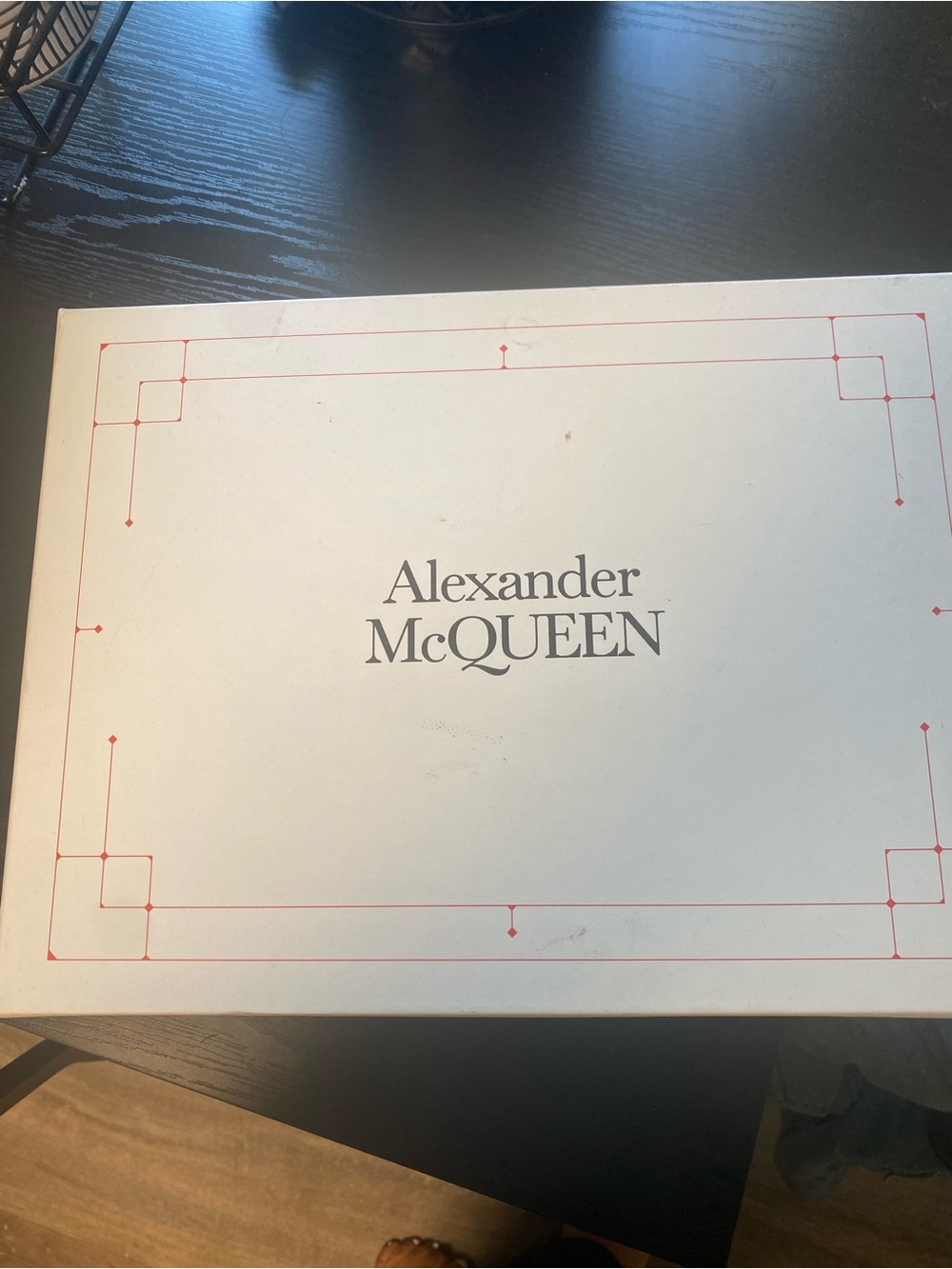 Alexander McQueen White Leather Sneakers with Black Heel Tab - Picture 8 of 8